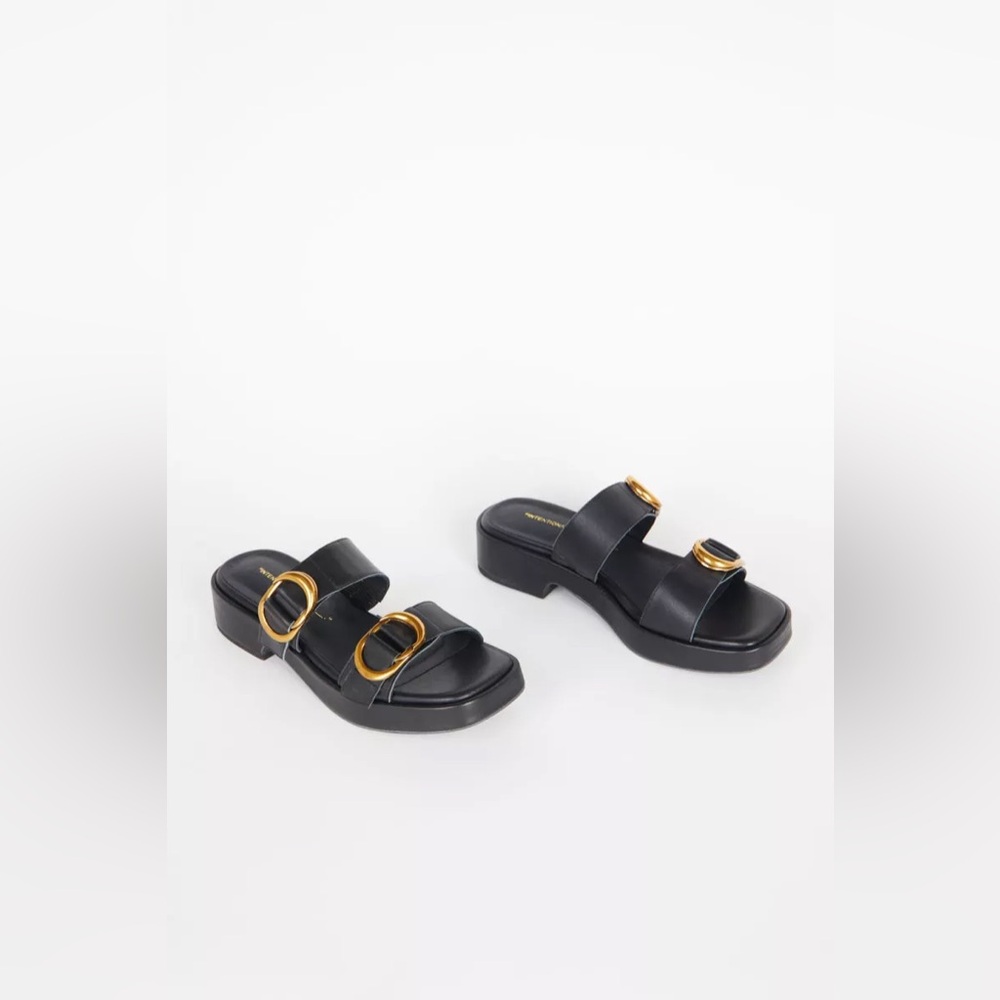 Intentionally Blank Orion Leather Slide Sandal - Picture 4 of 10